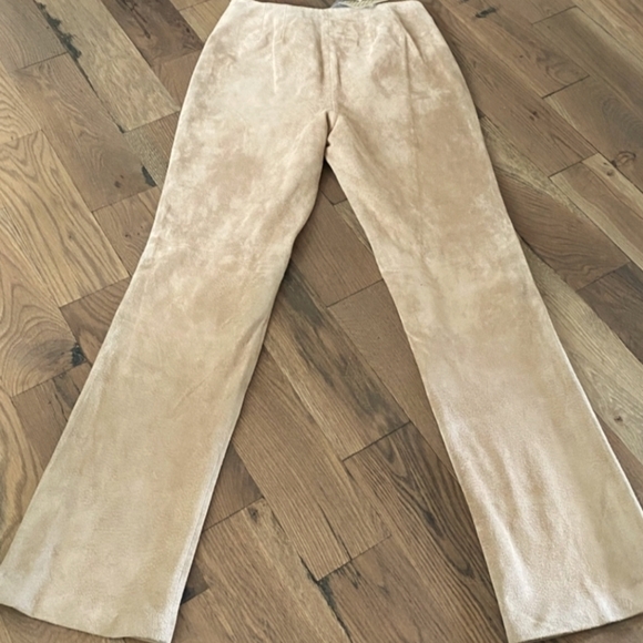APOSTROPHE 100% Leather Lined   Pants size 6  Inseam 30' Tan Color - Picture 6 of 6